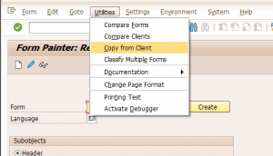 Import or Export SAPScript forms from PC or to file