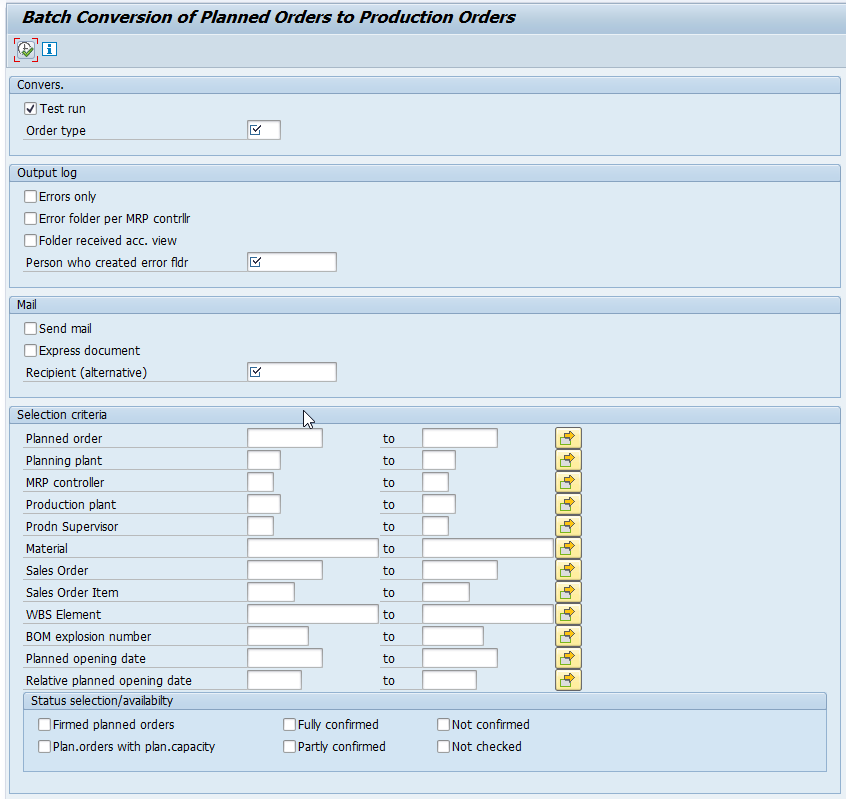 SAP Mass Conversion of Planned Orders to Production Orders - MarchukAn