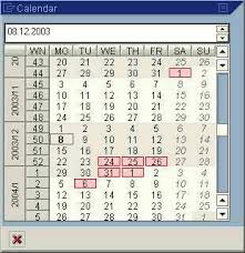 Calendar in SAP